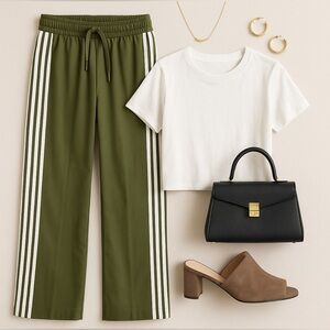 NWT AZ Two-Tone Track Pants for Women